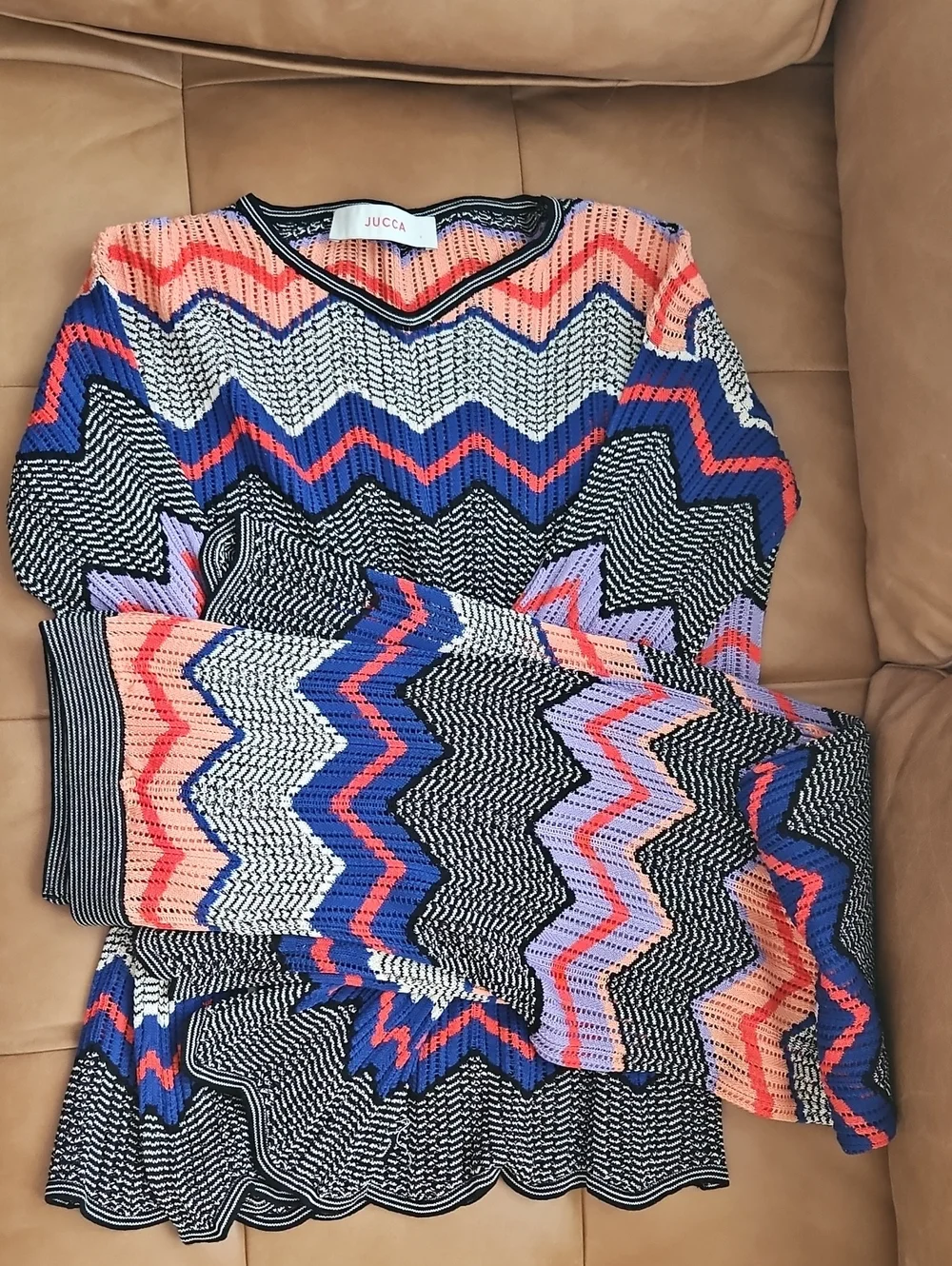 JUCCA Zigzag Multicolor Lightweight Knit Set